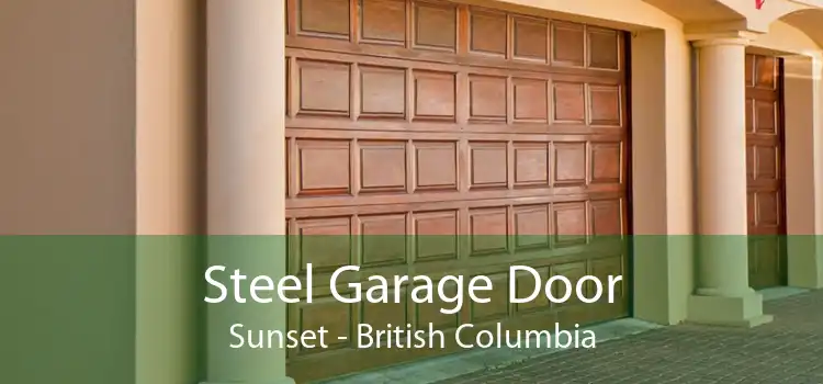 Steel Garage Door Sunset - British Columbia