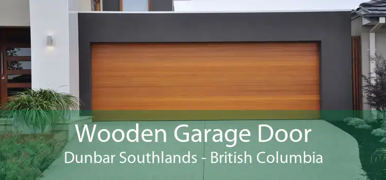 Wooden Garage Door Dunbar Southlands - British Columbia
